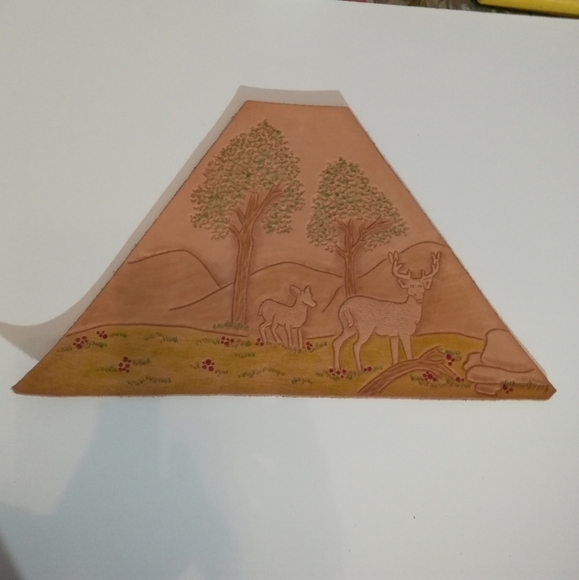 Tooled Leather Wall Art Decor - Picture 2 of 11